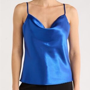 Nasty Gal Vibrant Cowl Neck Satin Camisole